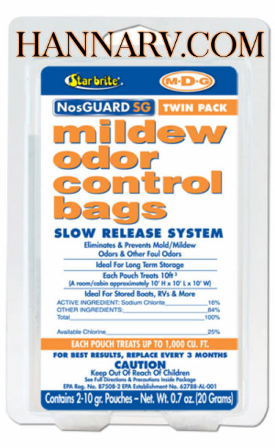 Star Brite MDG Mildew Odor Control Bags 2 Pack | 089950