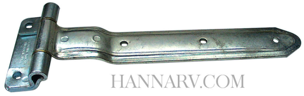 Strap Hinge 2512 Zinc Plated Steel - 12 Inches Long Over Gasket 180 Degree
