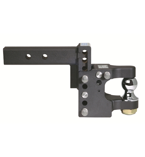 B and W TS10055B Tow and Stow Pintle Hitch with 2 Inch Chrome Ball and 5 Inch Drop - 16,000 Lbs
