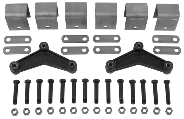 Tandem Axle Hanger Kit - APT5 - Fits 1.75 Inch Double Eye Springs - 3.75 Inches Tall