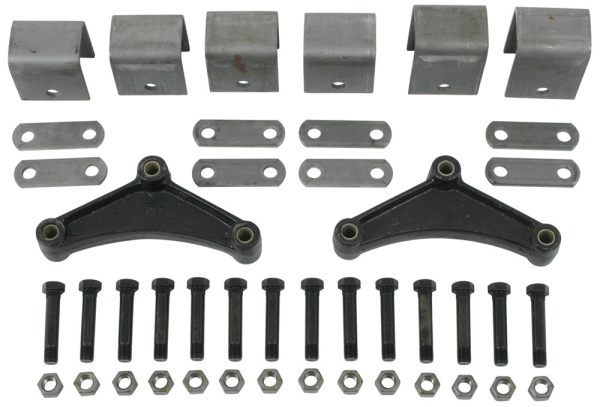 Tandem Axle Hanger Kit - APT7 - Fits 1.75 Inch Double Eye Springs - 3.25 Inches Tall - Boxed