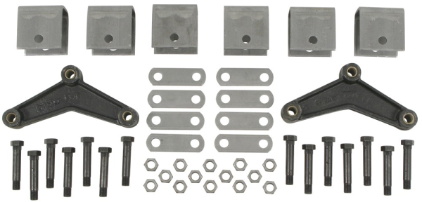 Tandem Axle Hanger Kit - APT9 - Fits 1.75 Inch Double Eye Springs - 2.5 Inches Tall - Boxed