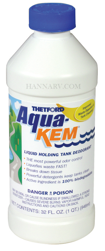 Thetford 09852 Aqua-Kem Concentrated Liquid Non-Staining Holding Tank Deodorant - 32 Oz Bottle