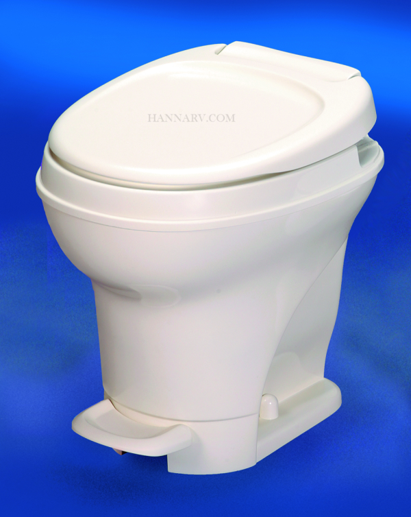 Thetford 31680 Aqua-Magic V High Parchment Foot Flush Toilet with Sprayer 