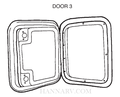 Thetford 32144 White Access Panel Door For Cassette Toilet Model C402C