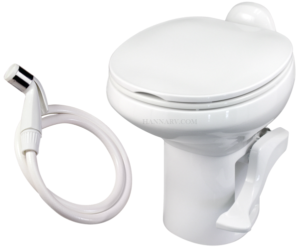 Thetford 42060 Aqua-Magic Style II Toilet High Profile White Color With Hand Sprayer
