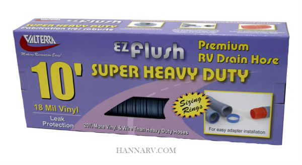 Valterra D04-0043 EZ Flush 10 Foot Super Heavy Duty RV Sewer Hose