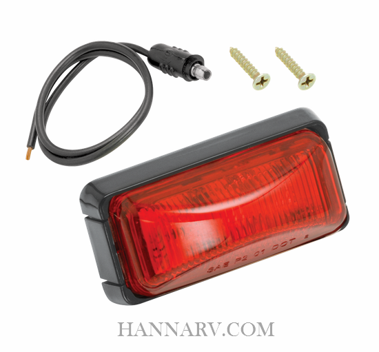 Wesbar 203293 Red Waterproof Sidemarker Clearance Light and Housing Kit