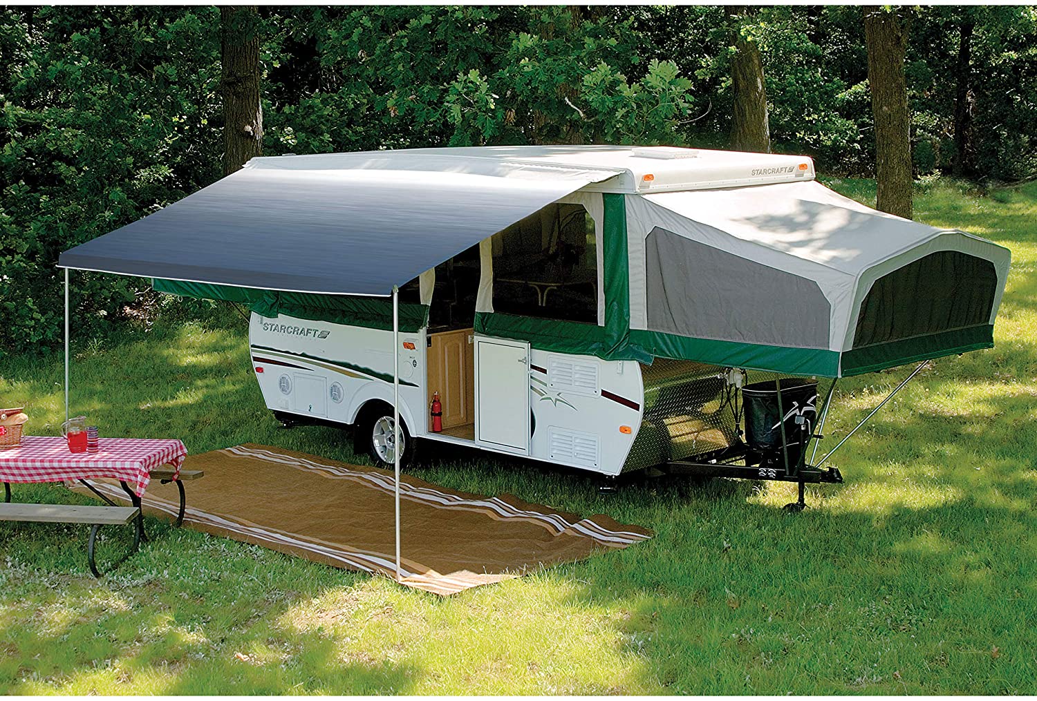 Awning for cheap tent trailer