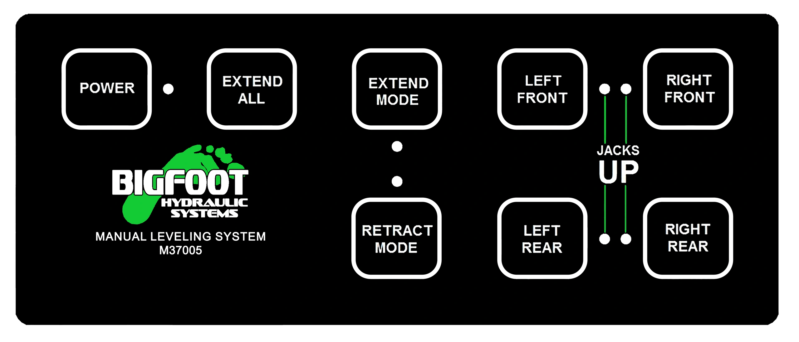 Bigfoot M37800 5th Wheel Manual Panel Conversion Kit for Leveling Systems
