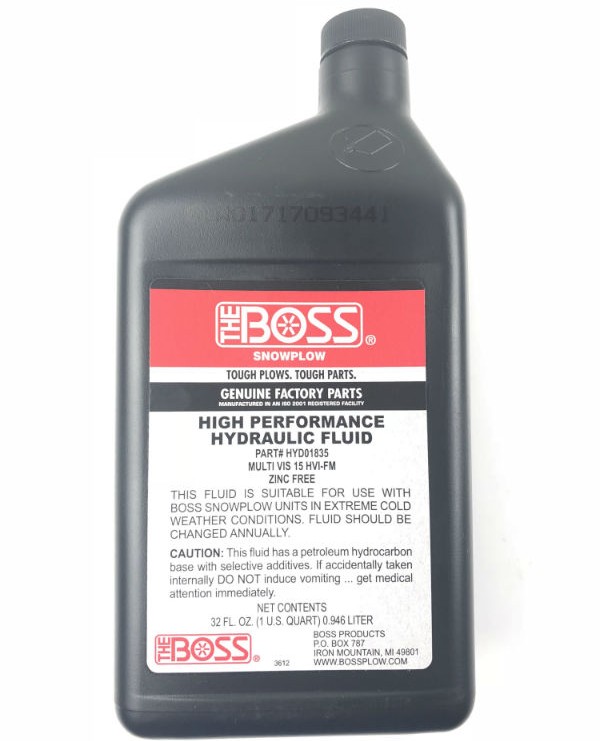 Boss HYD01835 High Performance Snowplow Hydraulic Fluid - Quart