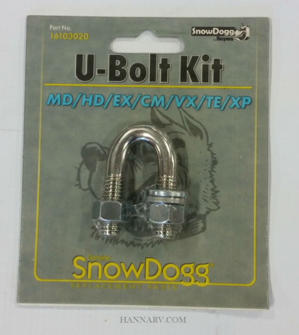 Buyers 16103020 SnowDogg Snowplow MD/HD/EX/CM/VX/TE/XP U-Bolt Kit