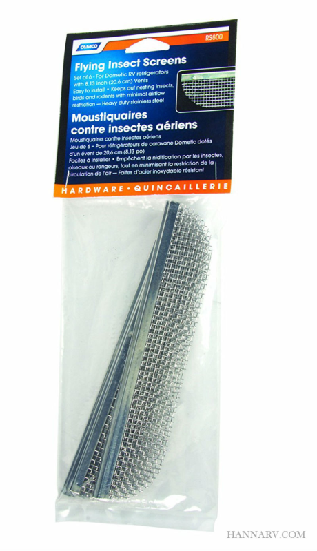 Camco 42154 Flying Insect Screen for Dometic Refrigerator - 6 Pack
