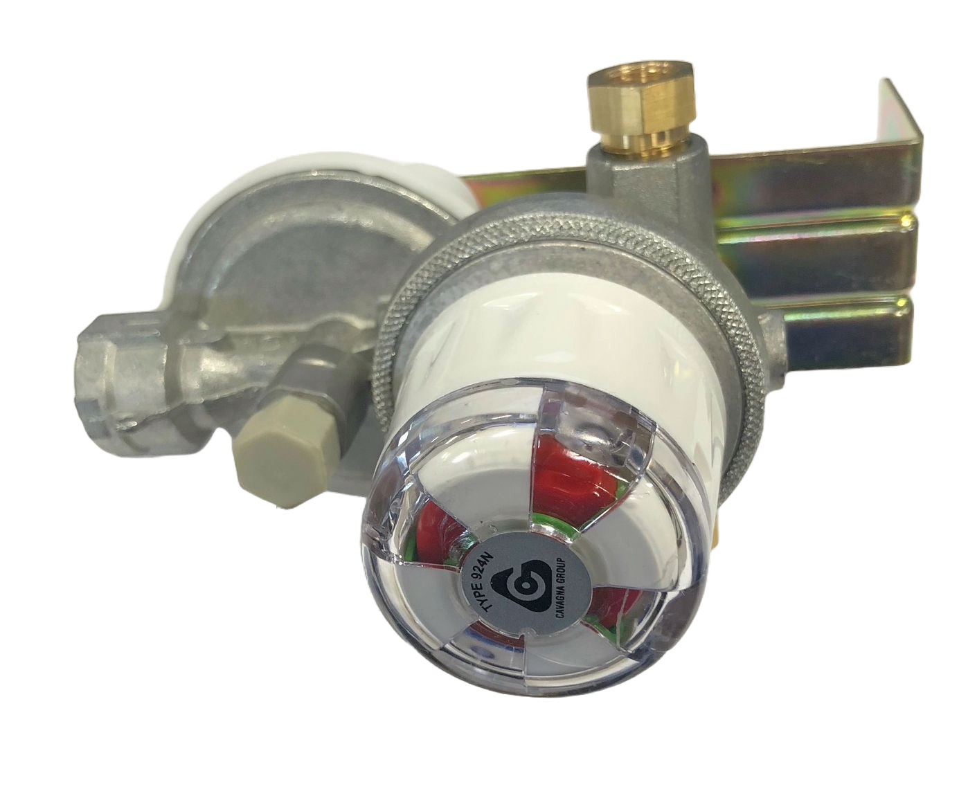 Cavagna 924N 2-Stage Auto Changeover Propane Regulator Kit with Cover and Mounting Bracket