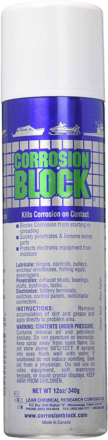 Corrosion Block CB12 Anti-Corrosion and Rust Control Lubricant - 12 oz. Spray Can