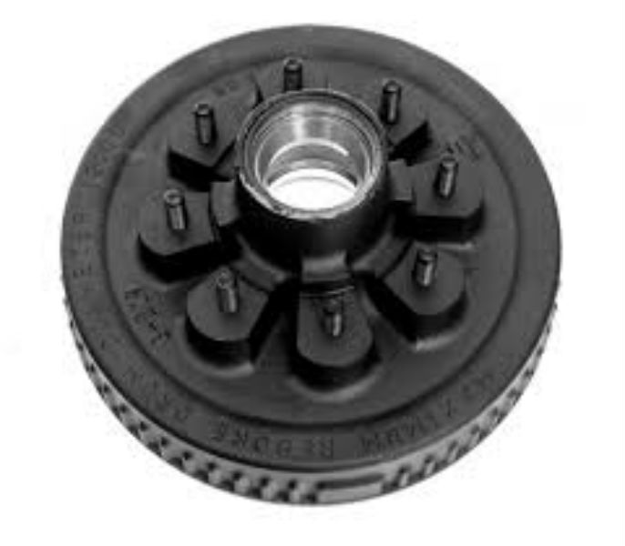 Dexter 8-219-9 Oil Bath Hub and Drum Only for 5,200 lb to 7,000 lb Axles - 8 on 6-1/2 - 12 Inch x 2 Inch Drum