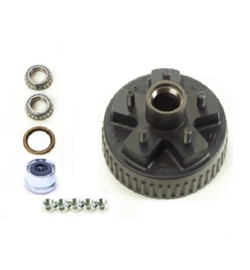 Dexter 8-257-5UC3-EZ EZ-Lube Hub and Drum Assembly for 2,000-2,200 lb Axles - 5 on 4-1/2 Bolt Pattern