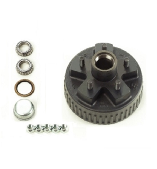 Dexter 8-257-5UC3 Hub and Drum Assembly for 2,000-2,200 lb Axles - 5 on 4-1/2 Bolt Pattern