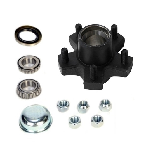 Dexter 8-259-5 Idler Hub Assembly for 2,000 lb to 2,200 lb Axles - 5 on 4-1/2 - 5.5 Inch Hub Flange