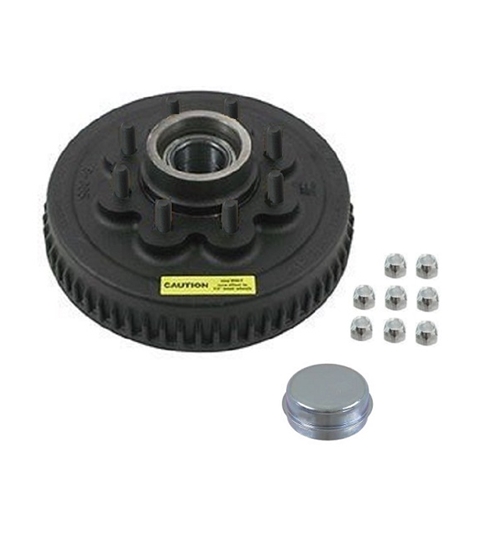 Dexter 8-385-82UC3 Nev-R-Lube Hub and Drum Assembly for 7,000 lb Axles - 8 on 6-1/2 - 12 Inch x 2 Inch Drum