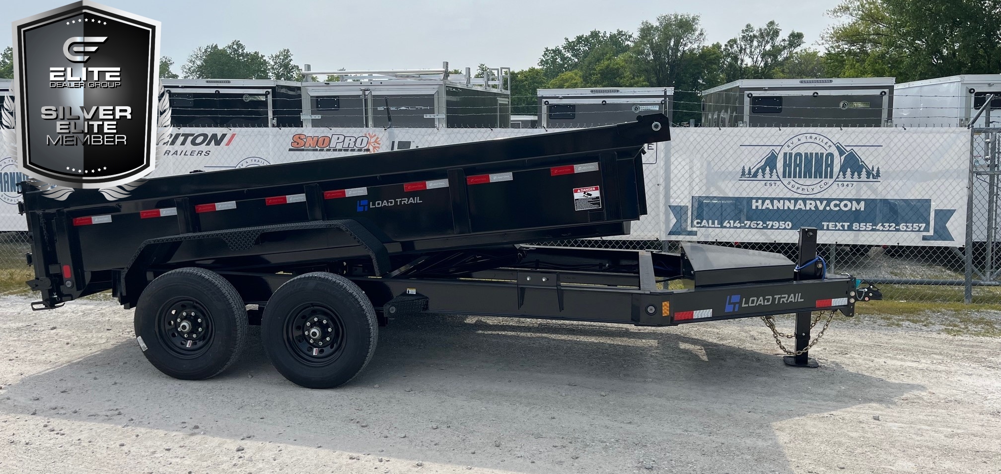 Load Trail 83 X 14 Tandem Axle 14,000 Lb Dump Trailer with Scissor Lift - 24" High Sides