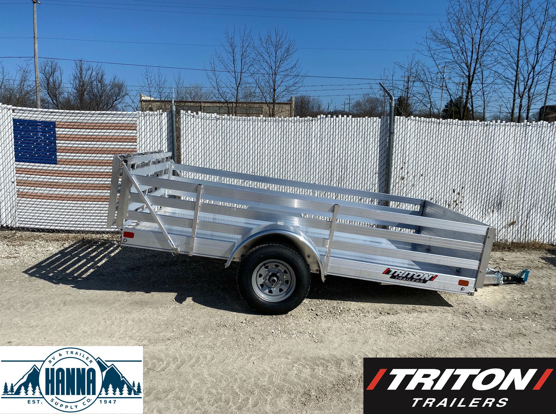 Triton FIT1064 64in X 10ft Aluminum Utility Trailer & Bi-Fold Ramp