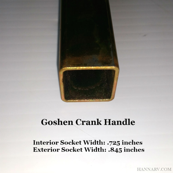 Goshen Stamping Crank Handle For Pop Up Campers - 9 Inch