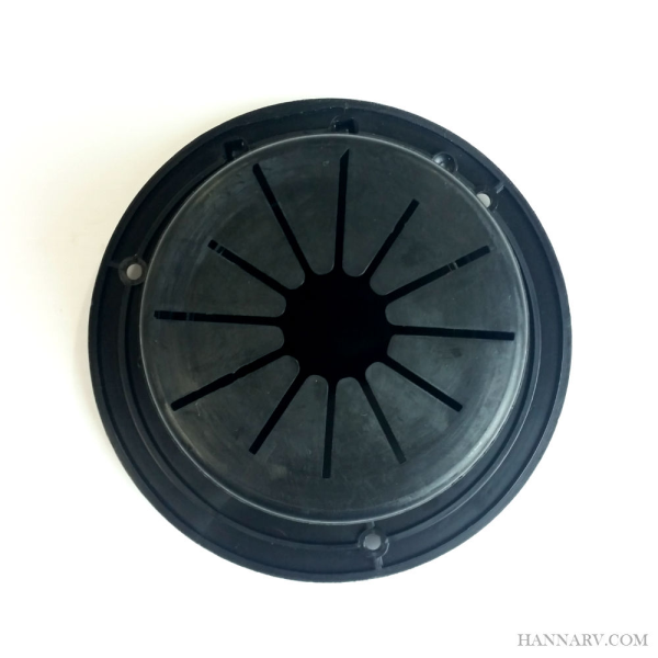 JR Products 541-3-A Deluxe Round Electric Cable Hatch with Back - Black