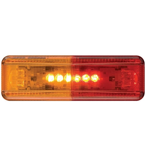 Optronics MCL-67ARB Red/Amber LED Thin Line Side Marker / Clearance Light