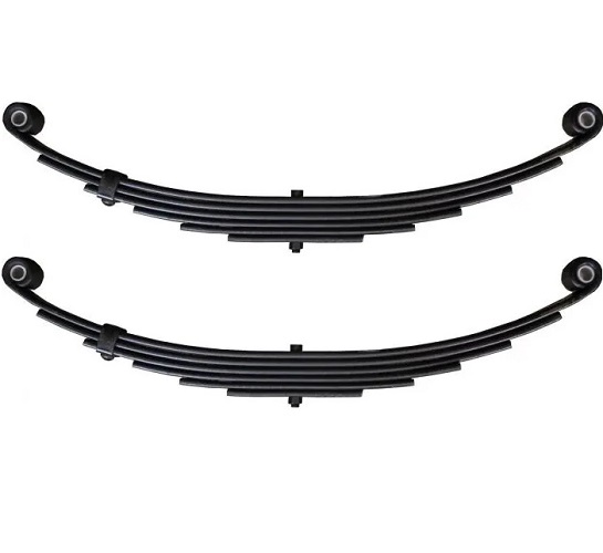 PR6 Double Eye 6 Leaf Spring for 7000 lb Trailer Axles - 25-1/4 Inches Long - 2 Pack