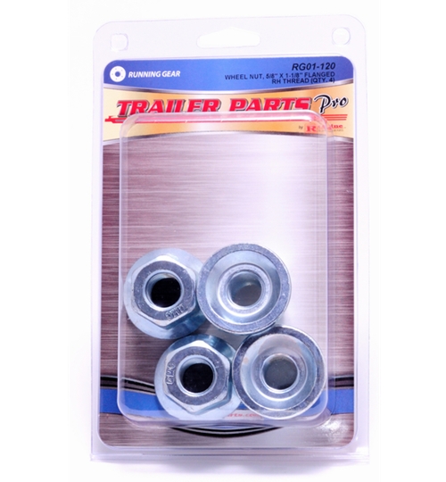 Redline RG01-120 5/8 Inch x 1-1/8 Inch Flanged Wheel Nuts - Right Hand Thread - 4 Pack