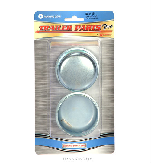 Redline RG04-060 Grease Cap - 2.44 Inch Outer Diameter - Drive In - 2 Pack