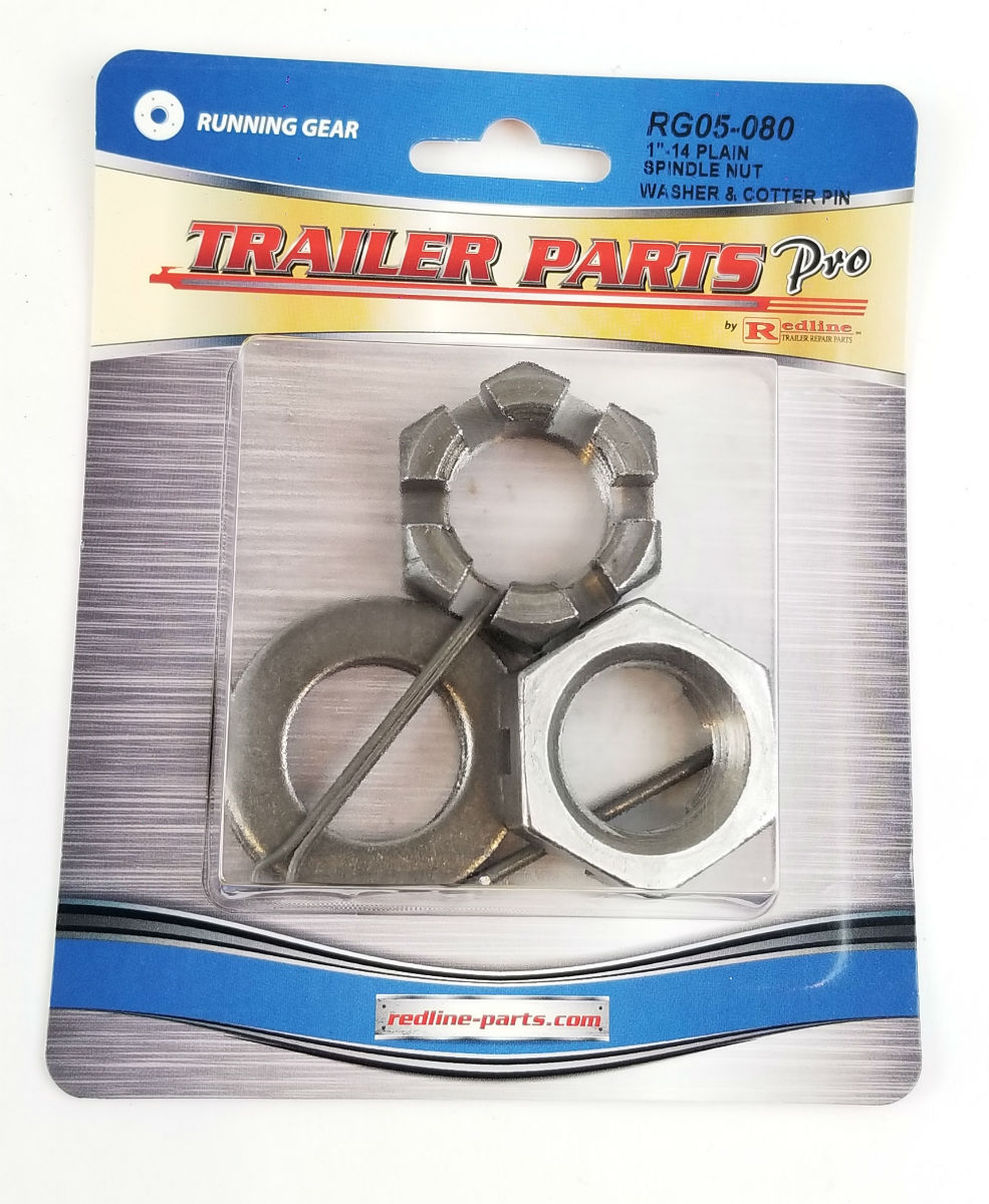 Redline Trailer Repair Parts RG05-060,Spindle Nuts w/Tang Washers & D-Washers 