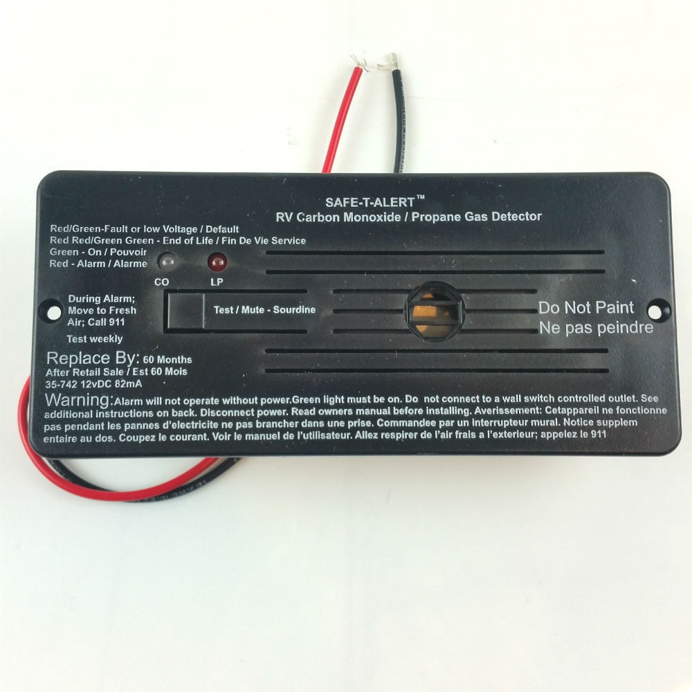 Safe-T-Alert 35-742 Flush Mount Dual LP and Carbon Monoxide Alarm – Black