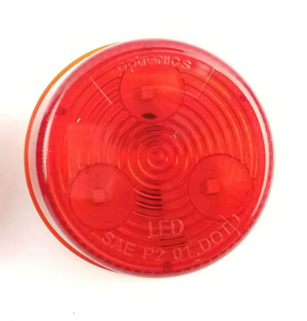 Triton 08475 Red 2 Inch Round LED Clearance Sidemarker Light - Single