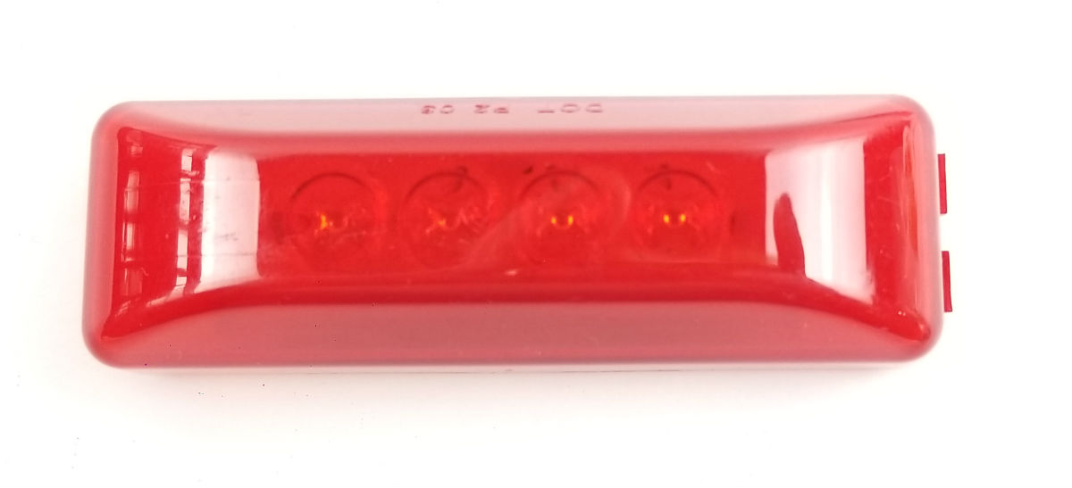 Triton 09651 Red 4-inch Rectangular LED Clearance Sidemarker Light