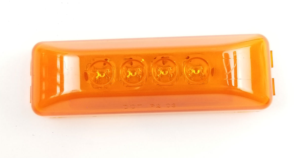 Triton 09652 Amber 4-inch Rectangular LED Clearance Sidemarker Light