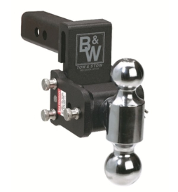 B and W TS10033B Tow and Stow Double Ball Mount - 2 Inch and 2-5/16 Inch Ball - 3 Inch Drop - 10,000