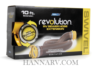 Camco Revolution 360 10-Foot RV Sewer Hose Kit – Compressible Vinyl Hose, Multi-Color