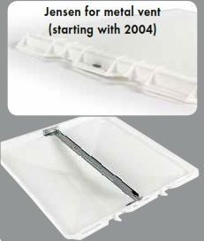 Ventmate 69282 RV Roof Vent Lid For New Style Jensen RV Vents 14 Inch x 14 Inch White Vent Cover
