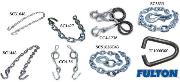 Laclede SC1448SL Class III Safety Chain with Two 7/16 Inch S-Hooks - 48 Inches Long - 5,000 Lbs