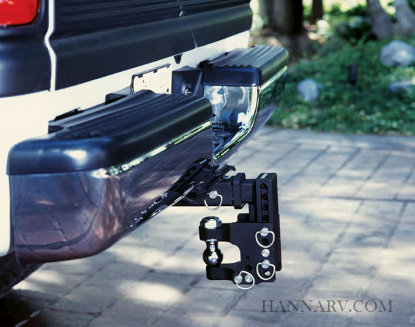 B and W TS10056B Tow and Stow Pintle Hitch with 2-5/16 Chrome Ball and 5 Inch Drop - 16,000 Lbs