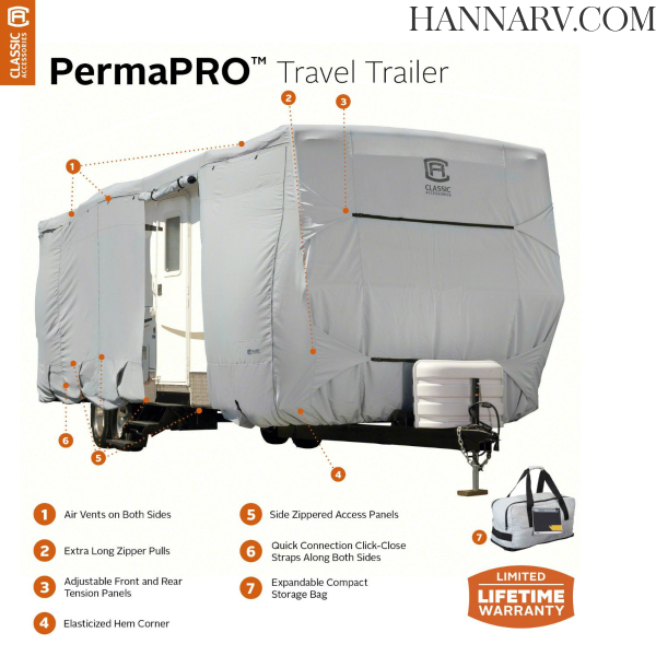 Classic Accessories 80136 RV Cover PermaPRO 22feet 24feet Travel