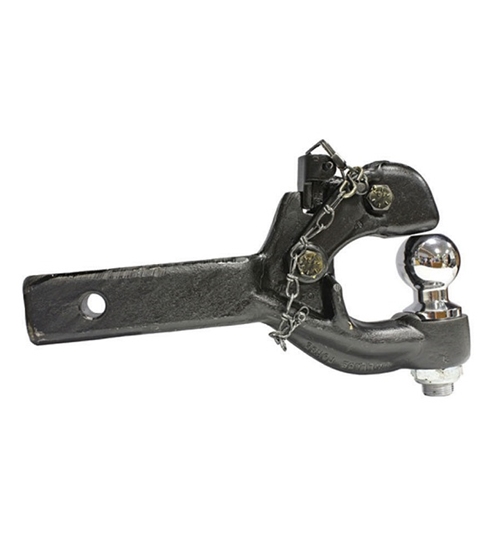 Wallace Forge DPR2000 Combination Pintle Hook with 2 Inch Ball for 2 Inch Receiver - 16,000 Lbs Capacity