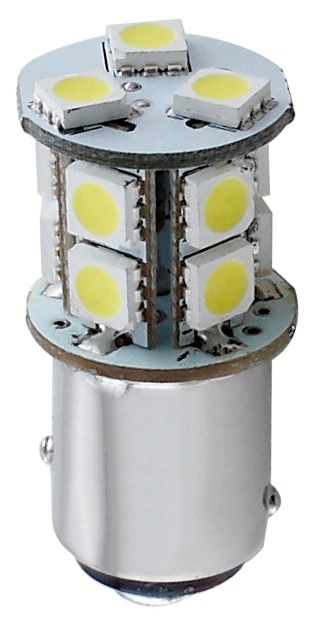 Green LongLife 5050118 1157/BA15D Base Tower RV LED Light Bulb - Cool White - 1.7 Watts - 12 Volts - 2 Pack