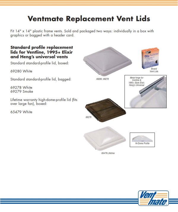 RV Vent Covers By Ventmate For Ventline, Heng's Universal And New Elixir RV Vents